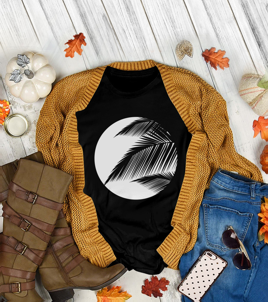 Full Moon Palm Leaves T-Shirt