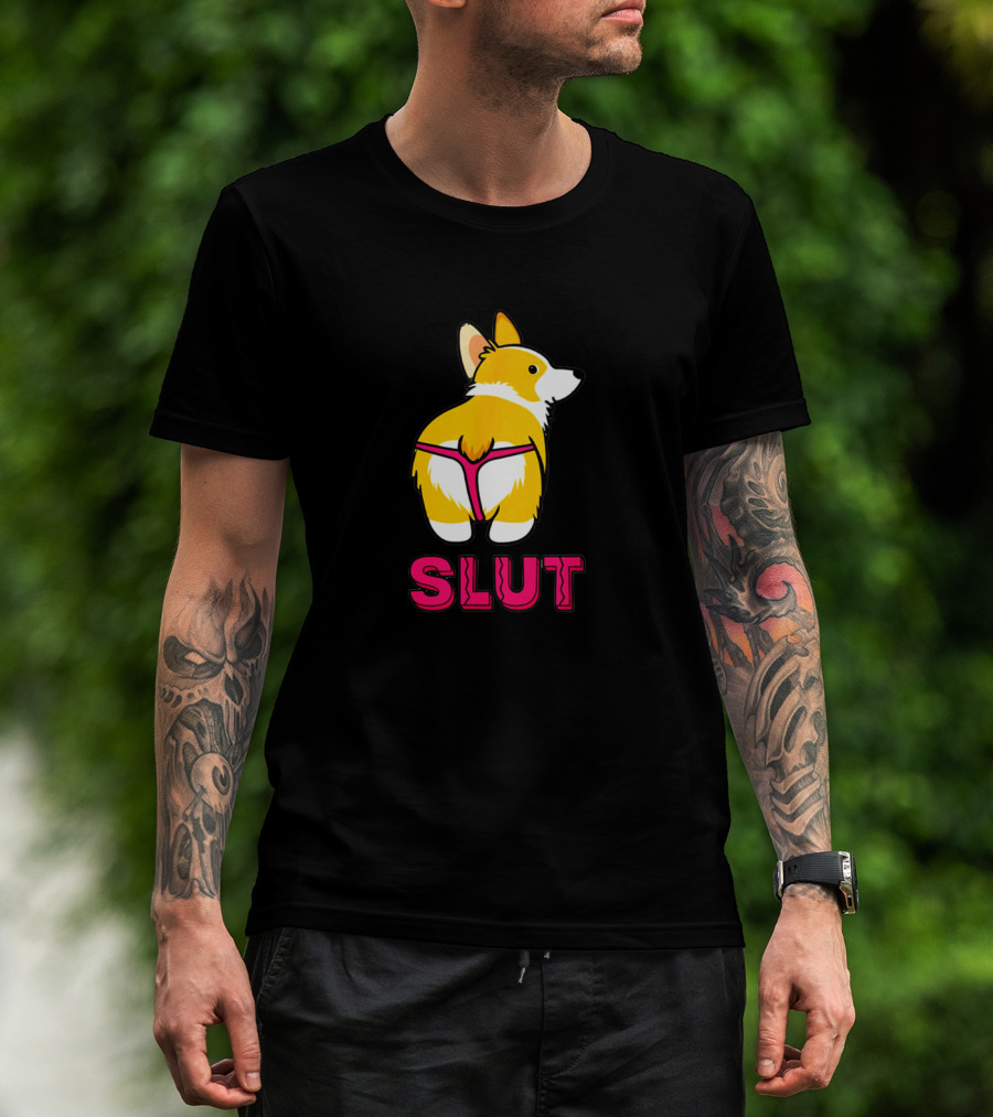 Slut Cheddar Corgi Brooklyn T-Shirt