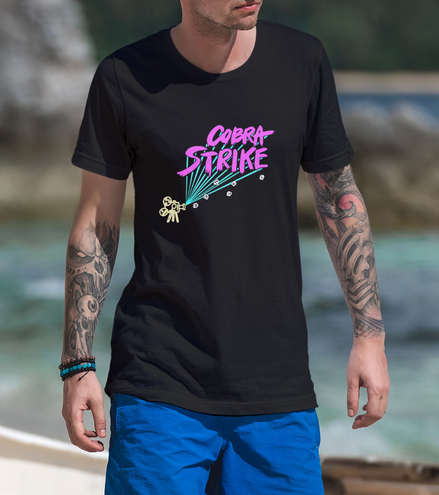 Cobra Strike Neon Retro Film Camera T-Shirt
