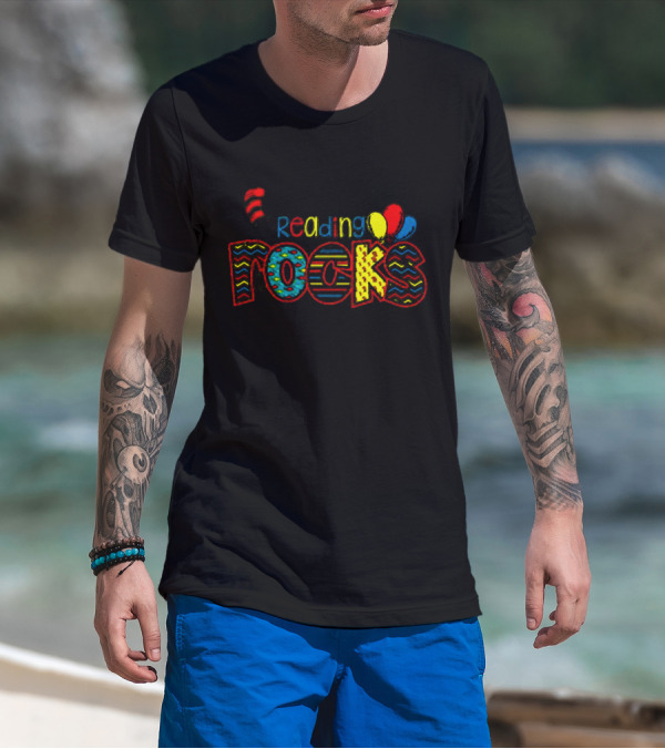 Dr Seuss Reading Rocks Cat In The Hat Balloons T-Shirt