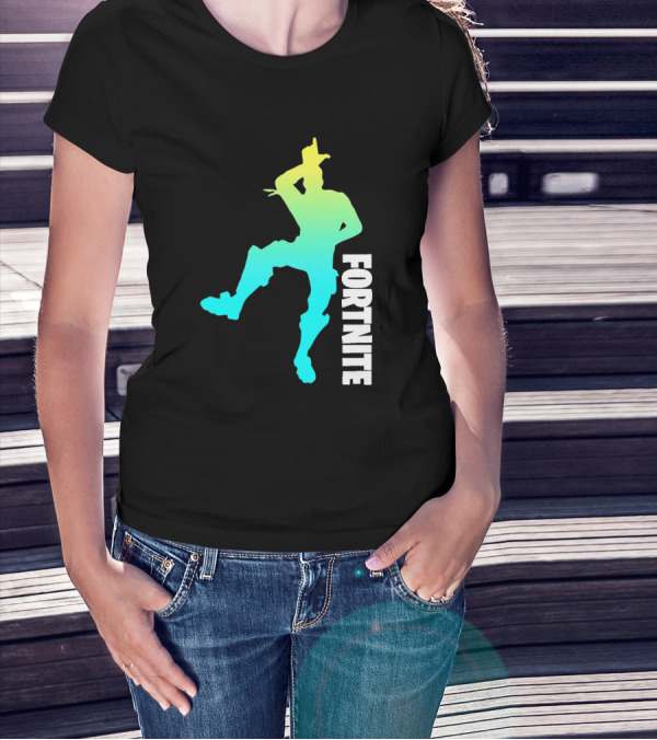 Fortnite Dance Silhouette Gradient Gaming T-Shirt