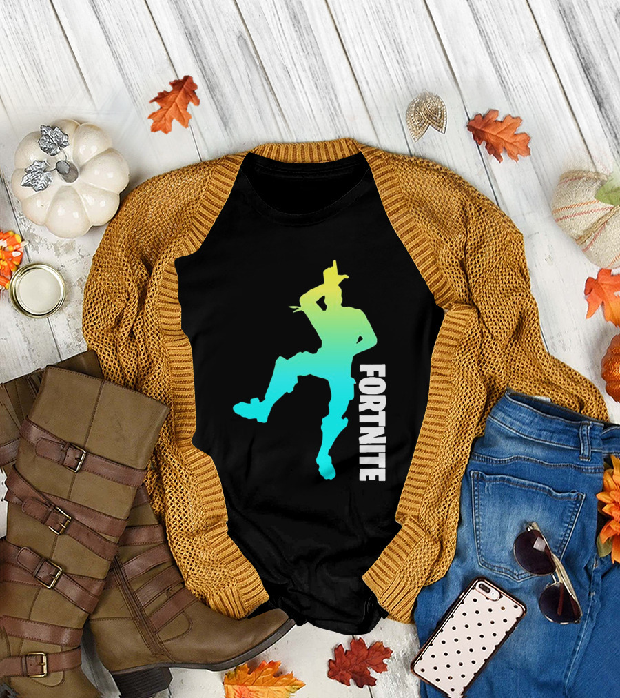 Fortnite Dance Silhouette Gradient Gaming T-Shirt