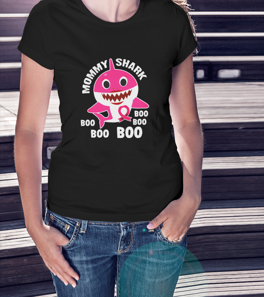 Mommy Shark Boo Boo Boo Pink Shark T-Shirt
