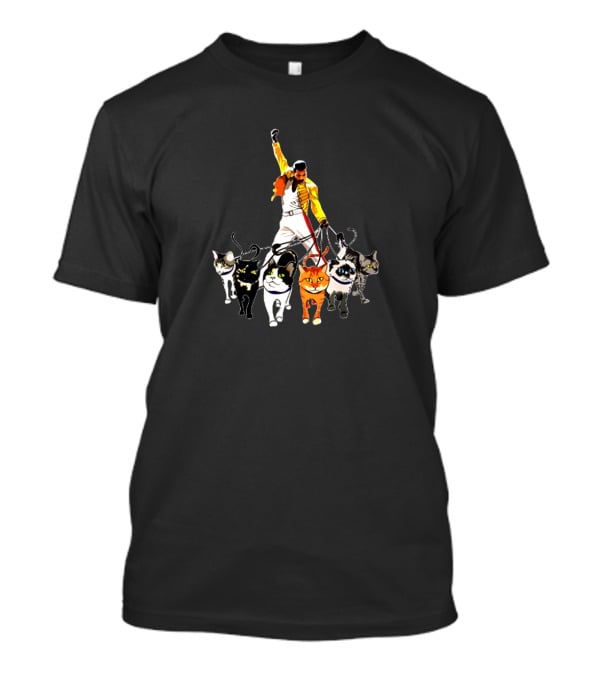 Mercury And Cats Parade Rock Icon Feline Ensemble T-Shirt