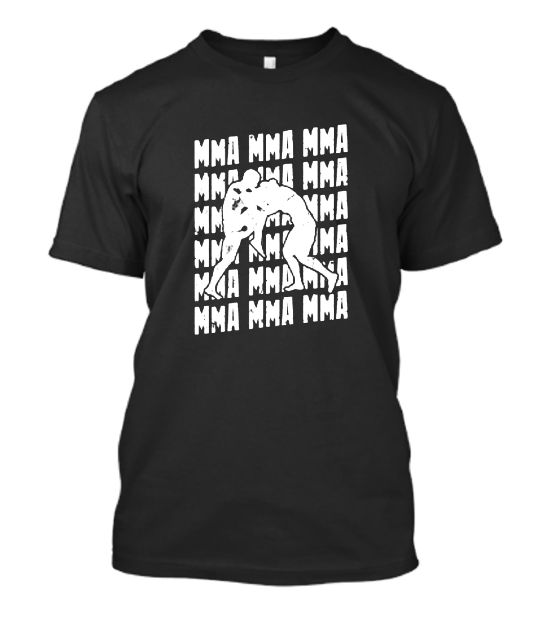 MMA Grappling Martial Arts Repeated Text T-Shirt