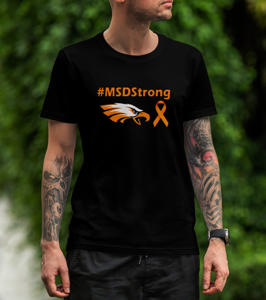 #Msdstrong Orange Ribbon Eagle T-Shirt