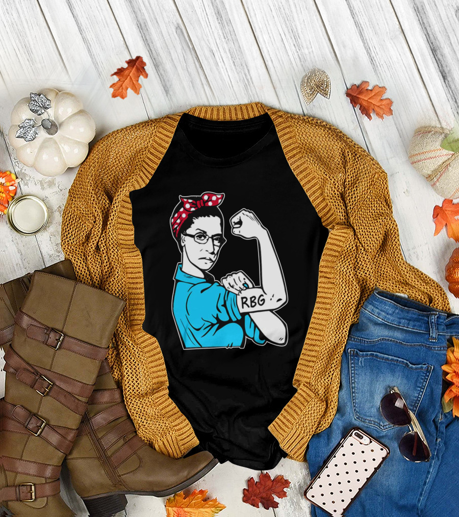 RBG Unbreakable Ruth Bader Ginsburg Feminist Icon Dissent Rosie the Riveter T-Shirt