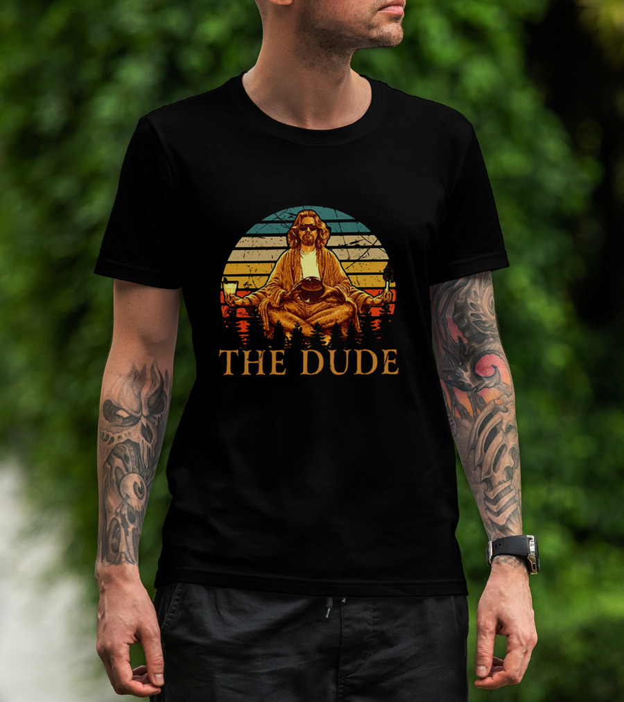 The Big Lebowski The Dude Retro Sunset Zen T-Shirt