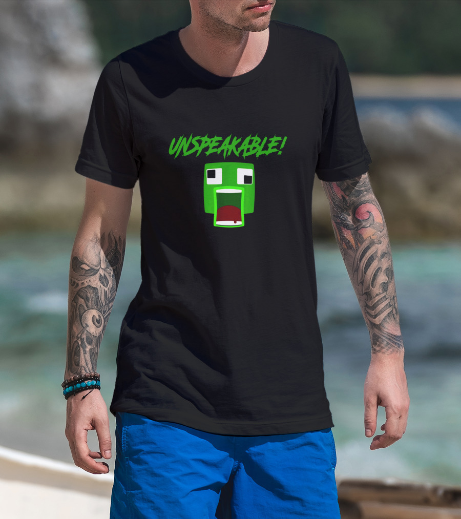 Unspeakable Green Square Face T-Shirt