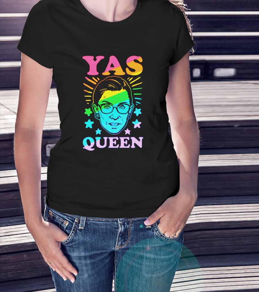 Yas Queen Rbg Rainbow Stars T-Shirt