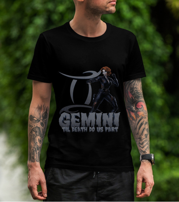 Gemini Til Death Do Us Part Marvel Black Widow T-Shirt