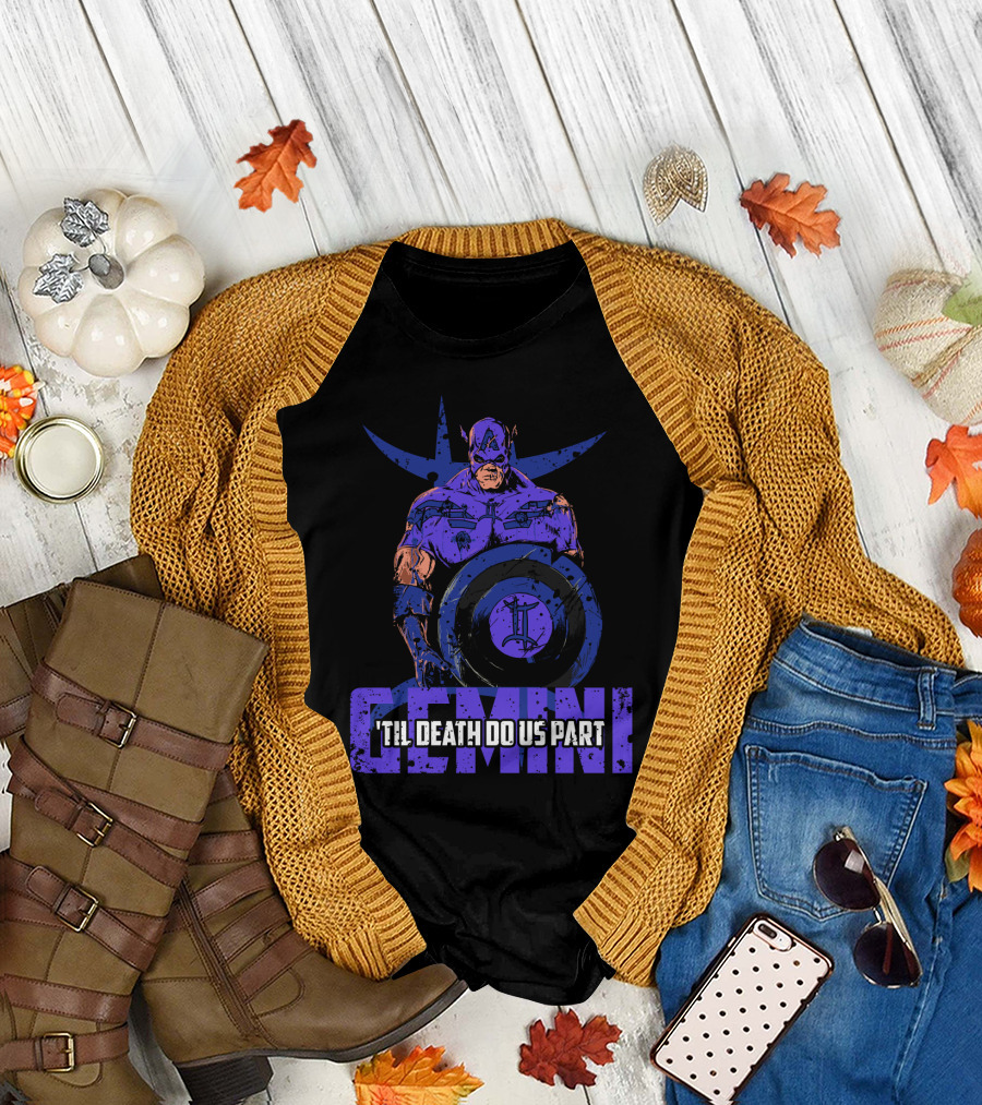 Gemini 'Til Death Do Us Part Marvel-Inspired Captain American Zombie T-Shirt