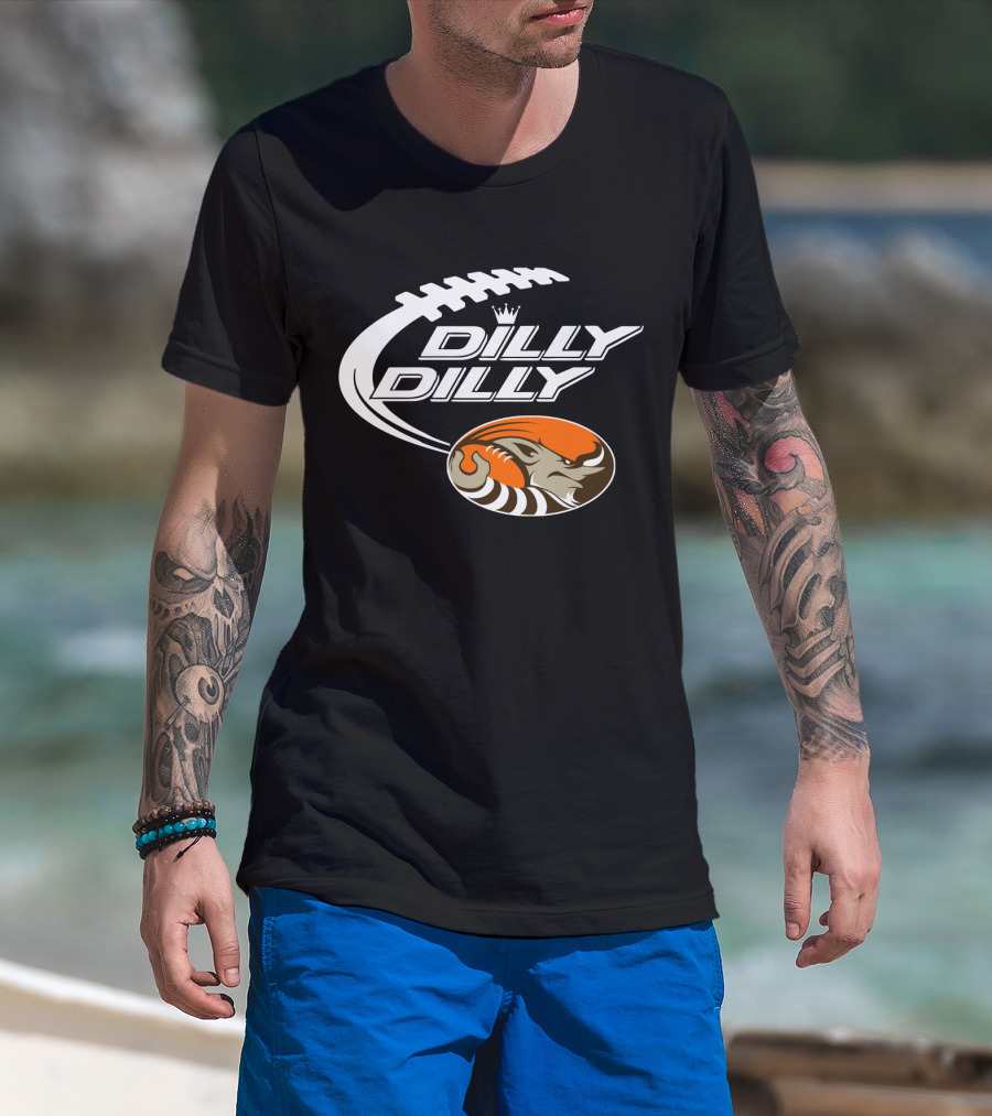 Cleveland Browns Dilly Dilly Football Helmet Bud Light T-Shirt