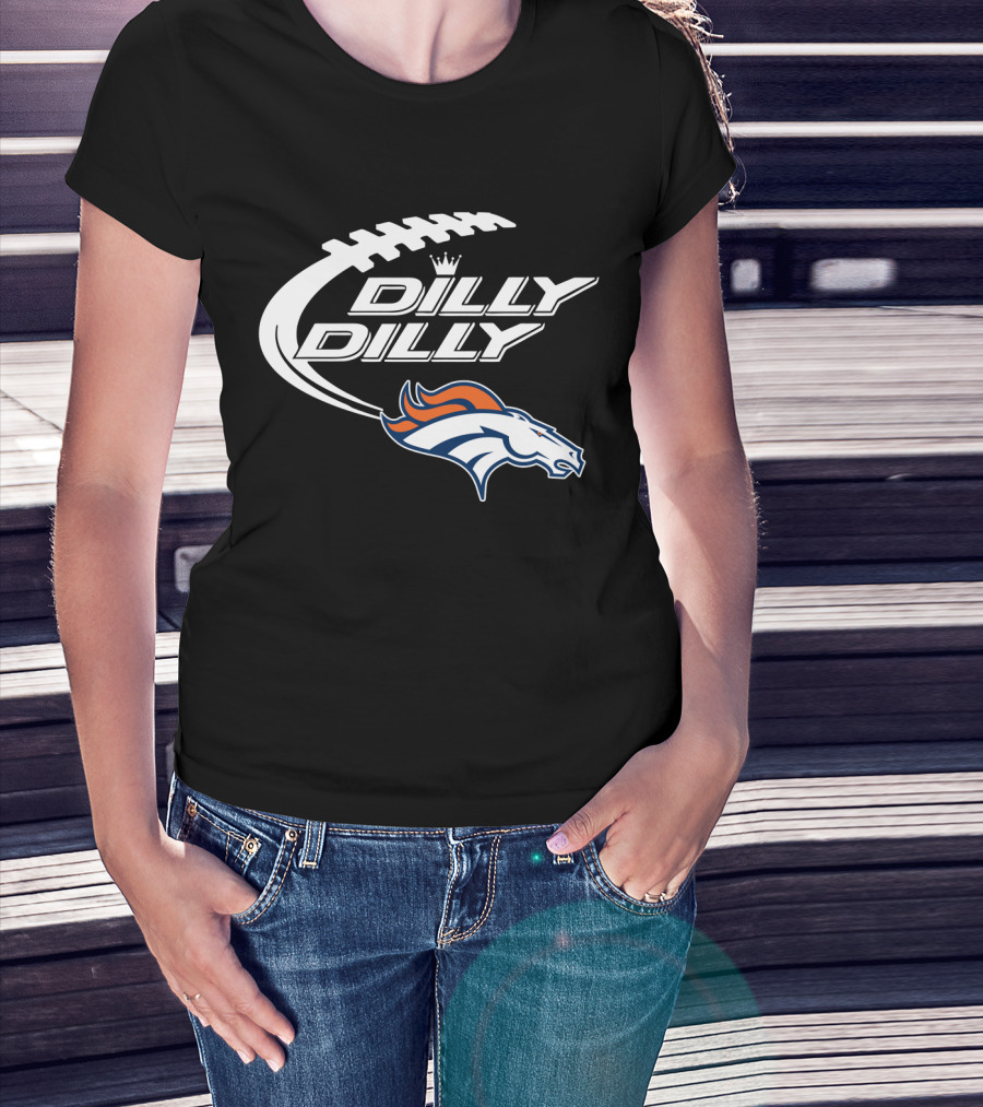 Denver Broncos Dilly Dilly Bud Light Football T-Shirt