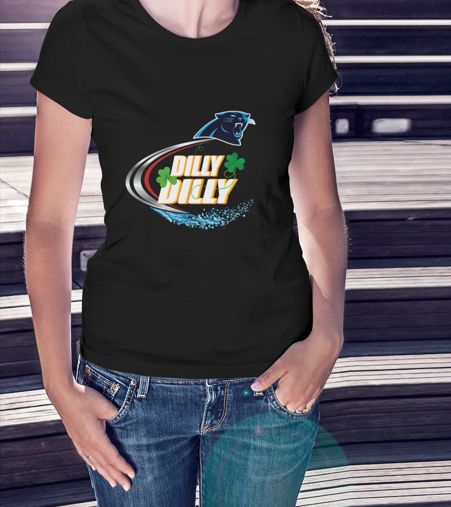 Dilly Dilly Carolina Panthers Shamrock Curve T-Shirt