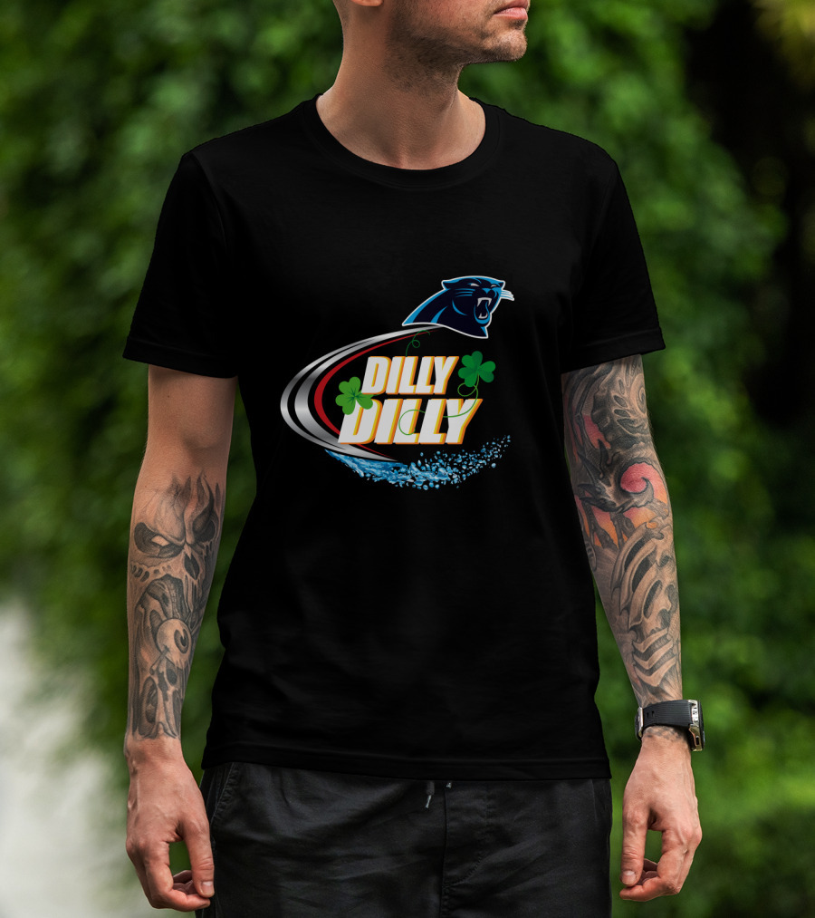 Dilly Dilly Carolina Panthers Shamrock Curve T-Shirt
