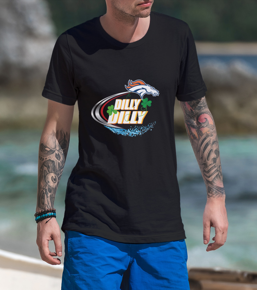 Dilly Dilly Denver Broncos Shamrock Splash T-Shirt