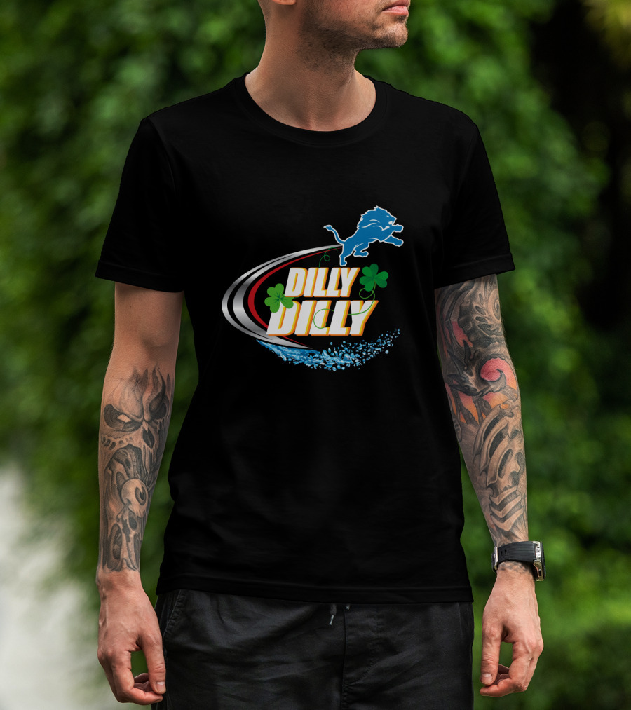 Dilly Dilly Detroit Lions Shamrock Splash T-Shirt