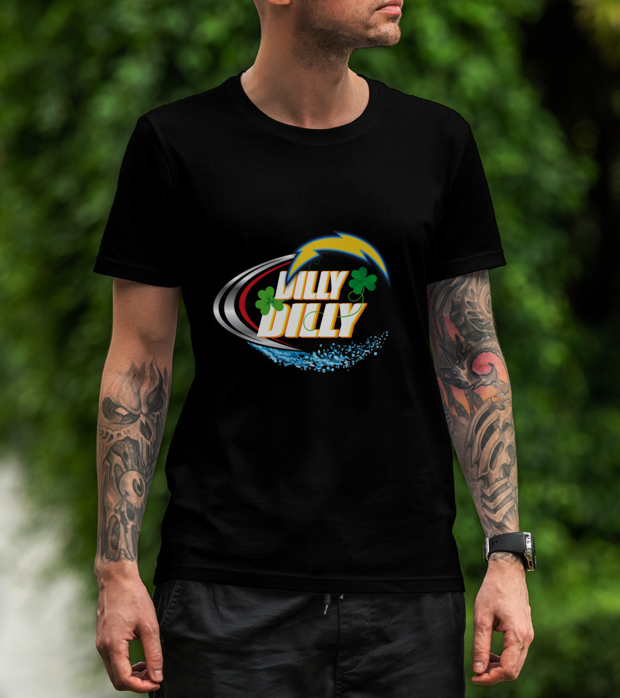 Dilly Dilly Dilly Dilly Los Angeles Chargers Shamrock Splash T-Shirt