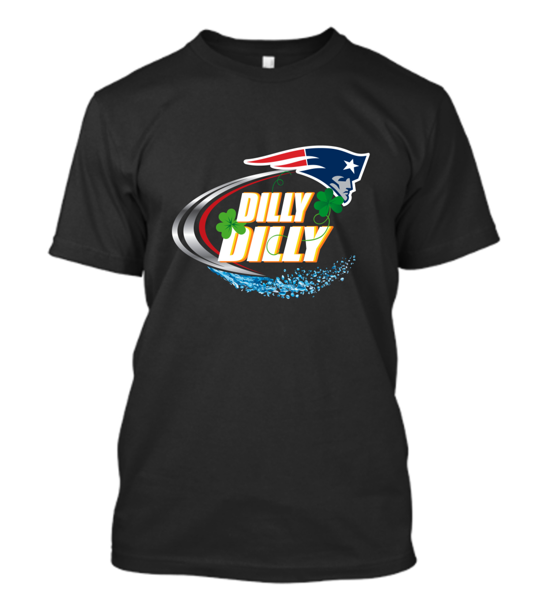 Dilly Dilly New England Patriots Shamrock Splash T-Shirt