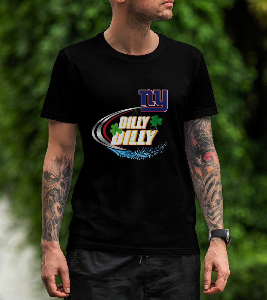 Ny Dilly Dilly New York Giants Shamrock Splash T-Shirt