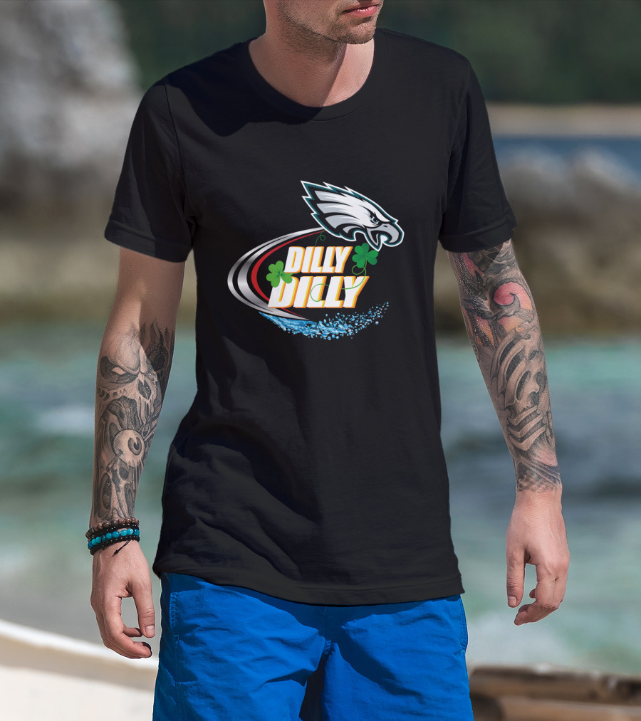 Dilly Dilly Philadelphia Eagles Shamrock Splash T-Shirt
