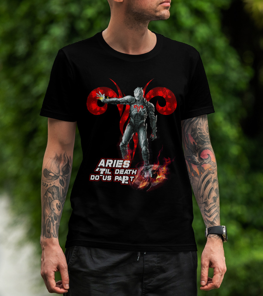 Aries Until Death Do Us Part Iron Man Ultron Marvel Fans T-Shirt