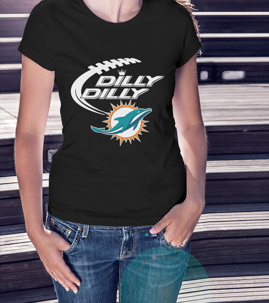 Dilly Dilly Miami Dolphins Bud Light Football T-Shirt