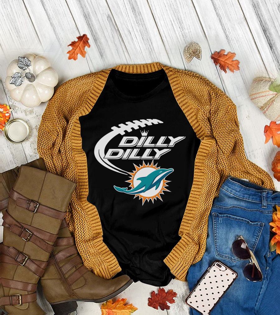 Dilly Dilly Miami Dolphins Bud Light Football T-Shirt