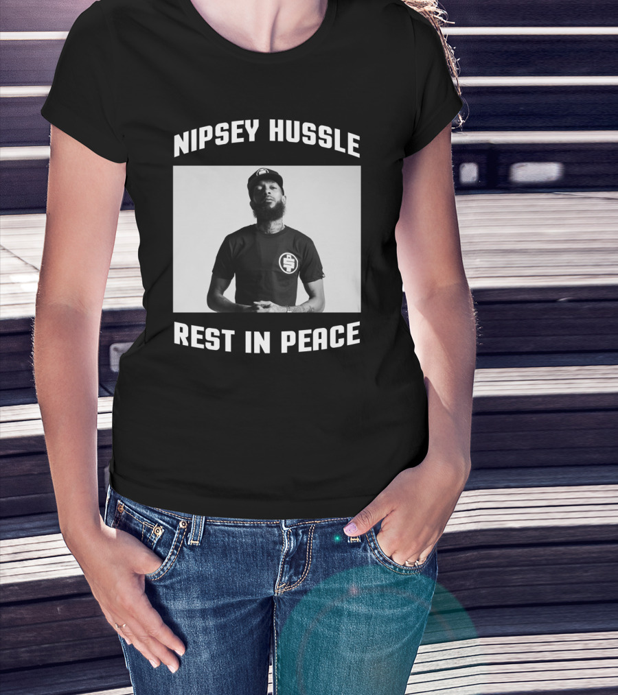 Nipsey Hussle Rest In Peace Memorial Tribute With Iconic Cap T-Shirt