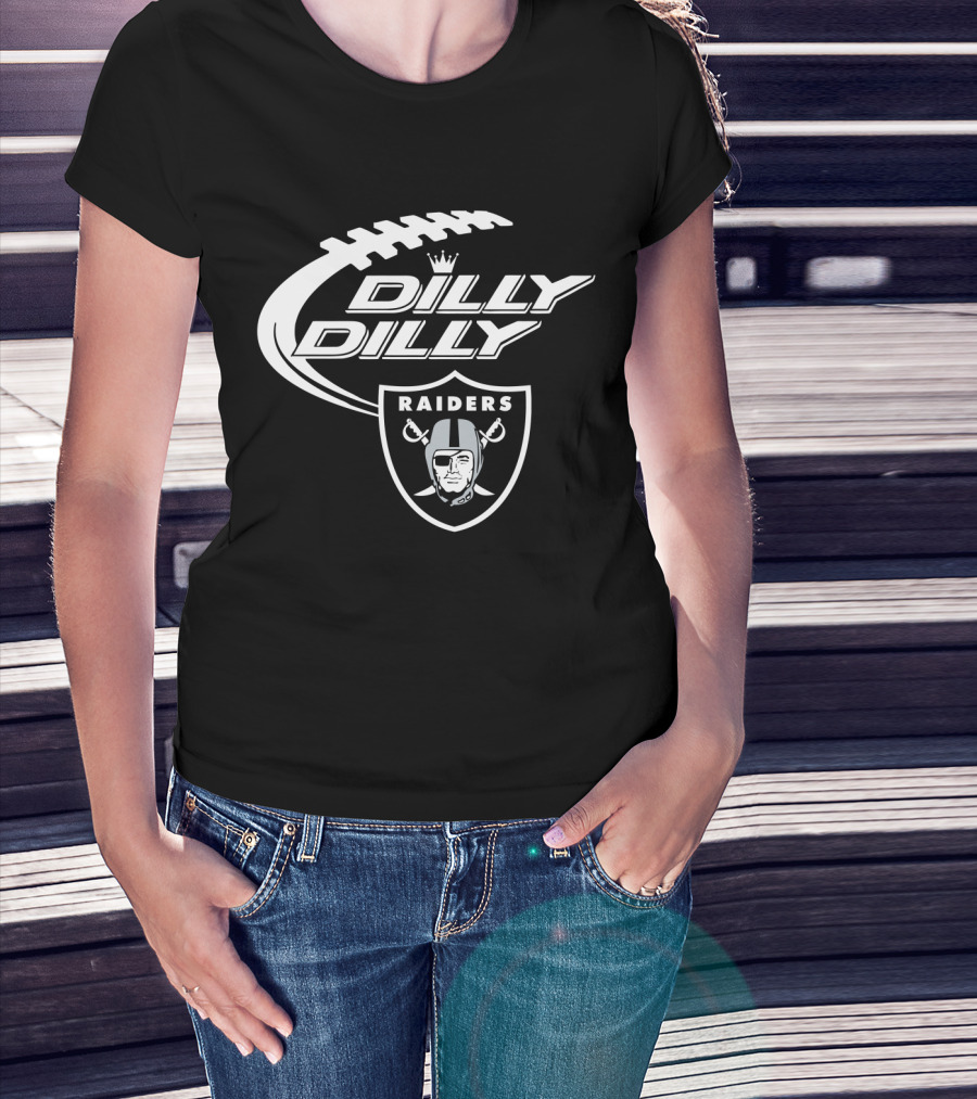 Oakland Raiders Dilly Dilly Bud Light Football Theme T-Shirt