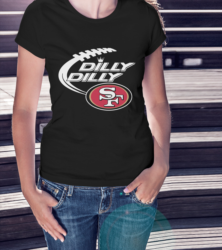 San Francisco 49ers Dilly Dilly Bud Light Football T-Shirt