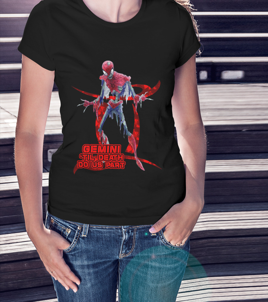 Gemini 'Til Death Do Us Part Spide Marvel Fans T-Shirt