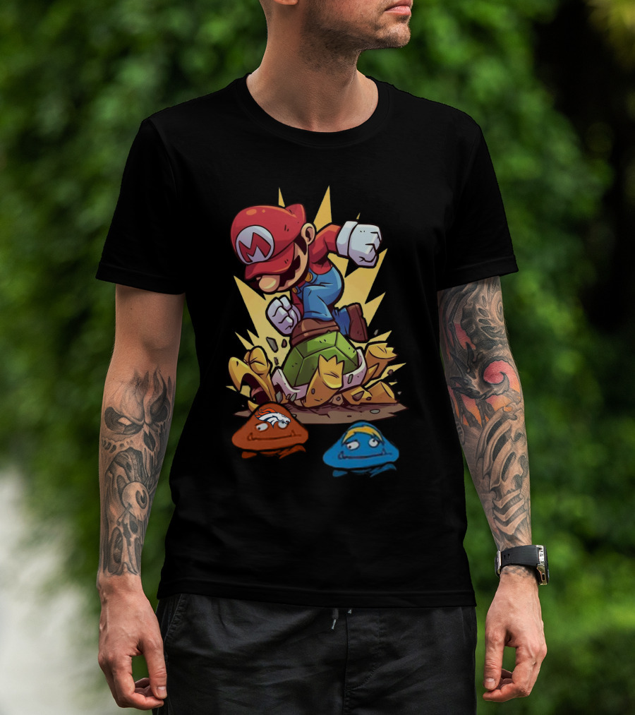 Super Mario Crushing Koopa Shell With Goombas T-Shirt
