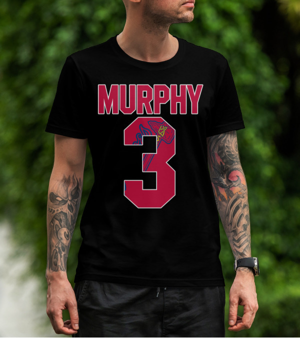 Atlanta Braves Dale Murphy Number 3 Jersey With Iconic Tomahawk T-Shirt