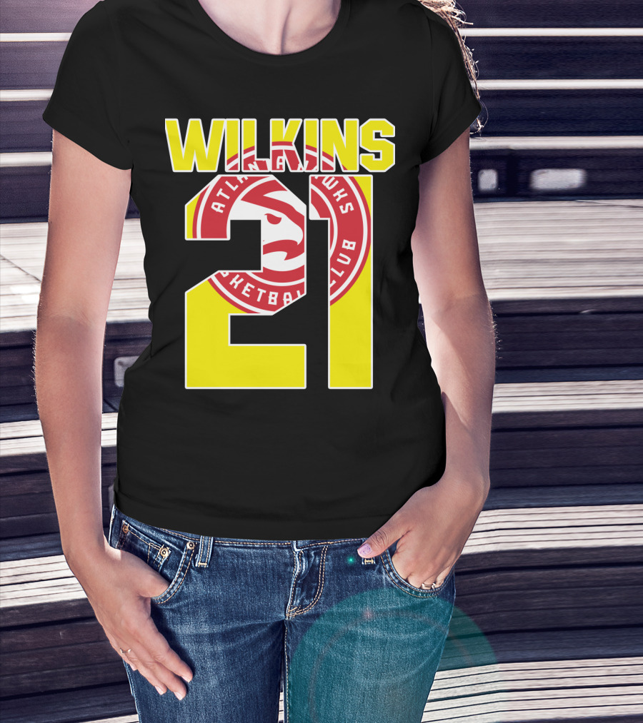 Atlanta Hawks Dominique Wilkins 21 Basketball T-Shirt