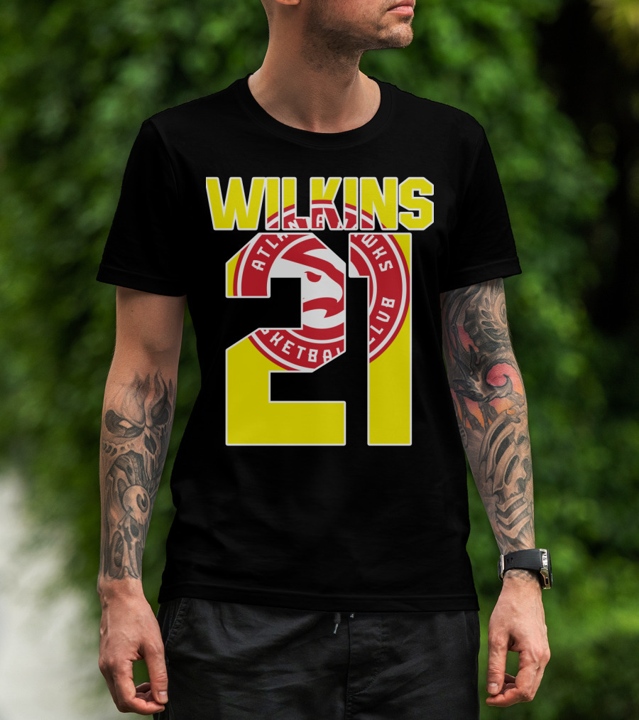 Atlanta Hawks Dominique Wilkins 21 Basketball T-Shirt