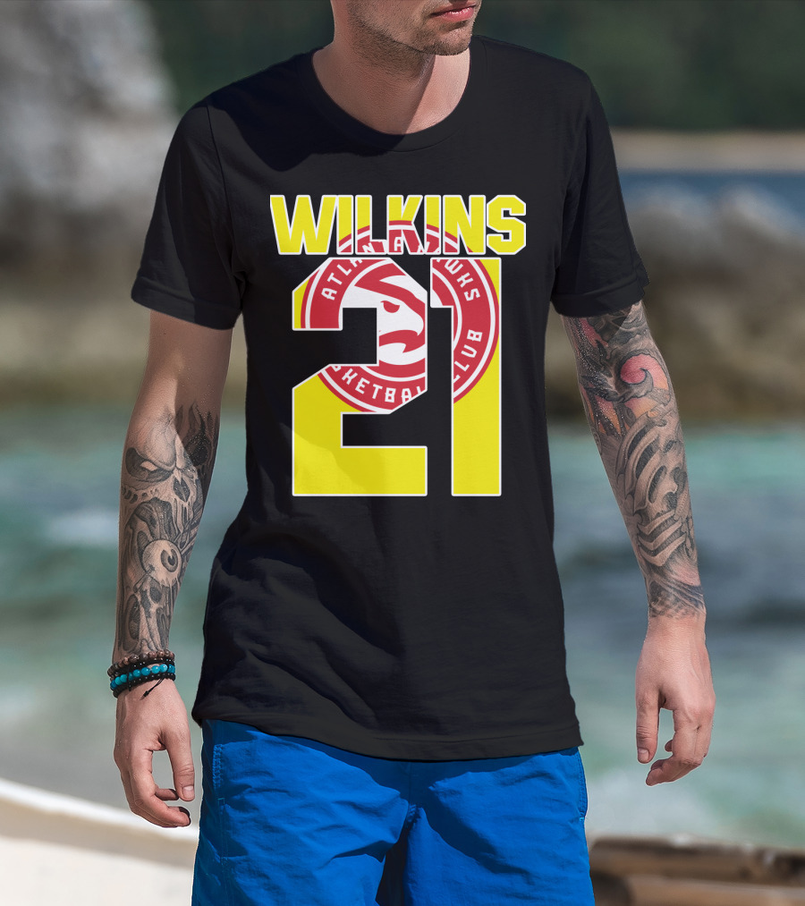 Atlanta Hawks Dominique Wilkins 21 Basketball T-Shirt