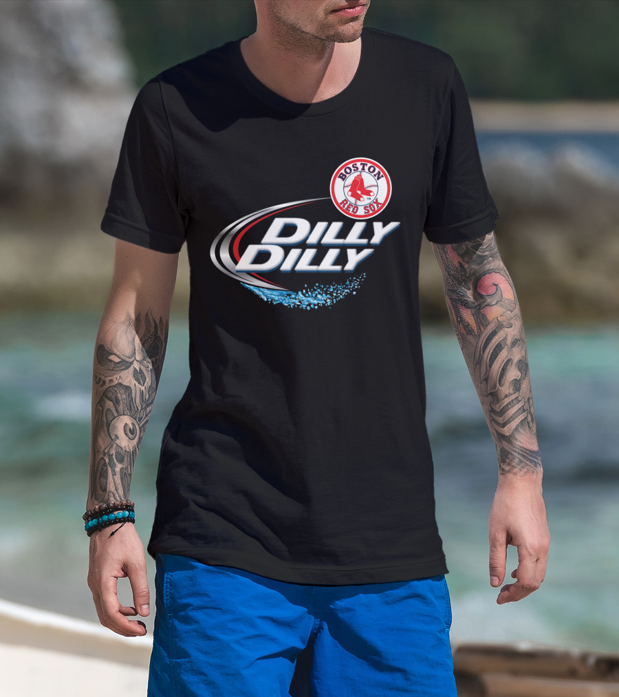Boston Red Sox Dilly Dilly Slogan With Iconic Team T-Shirt