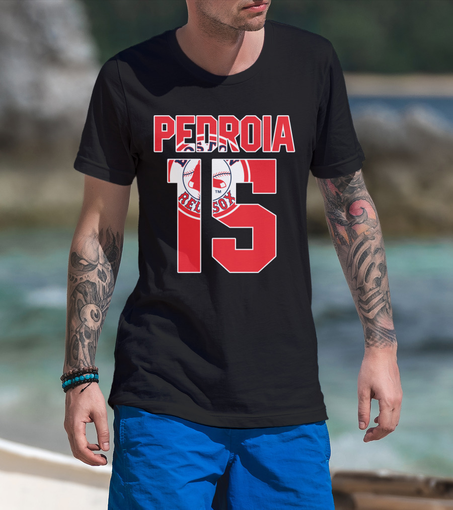 Boston Red Sox Dustin Pedroia 15 Majestic T-Shirt