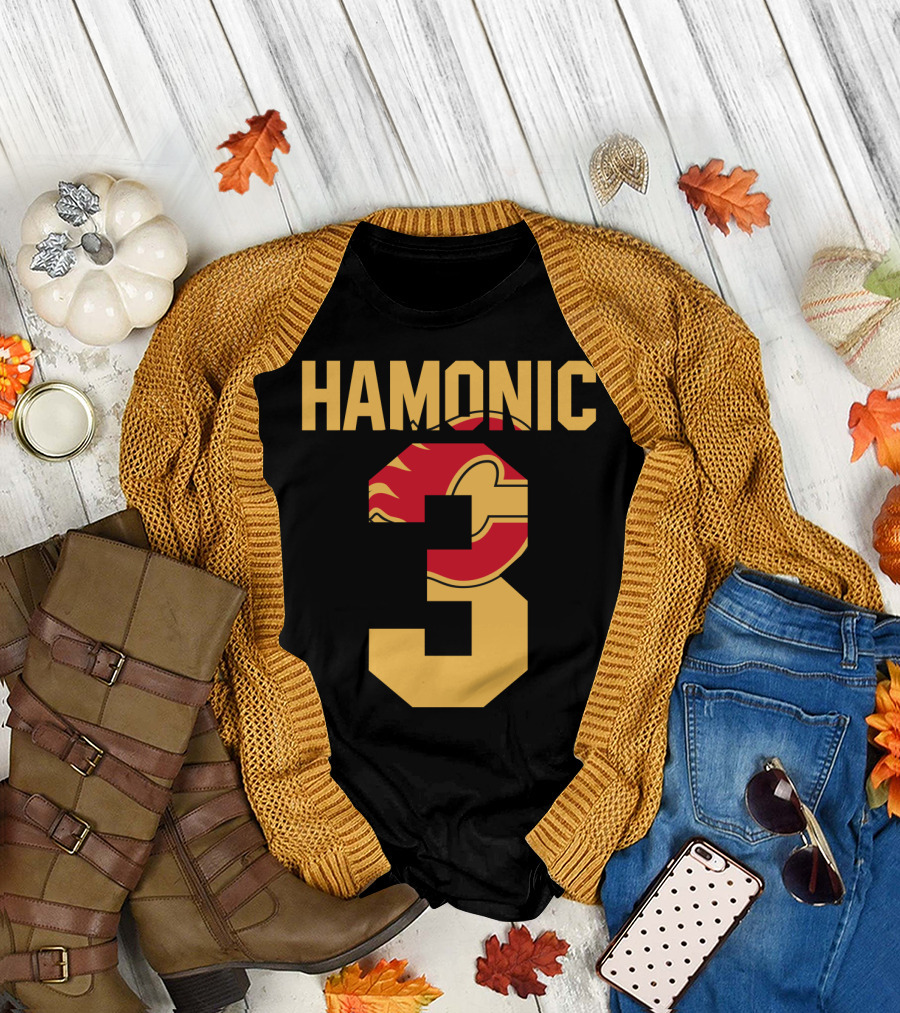 Calgary Flames Hamonic Number 3 NHL Fans Hockey T-Shirt