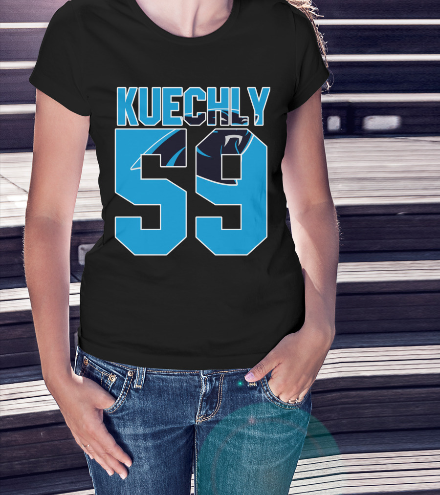 Carolina Panthers Luke Kuechly 59 Team Game Jersey T-Shirt