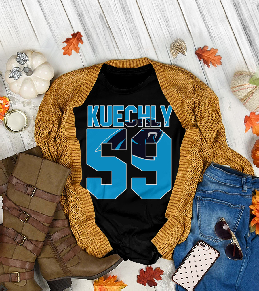 Carolina Panthers Luke Kuechly 59 Team Game Jersey T-Shirt