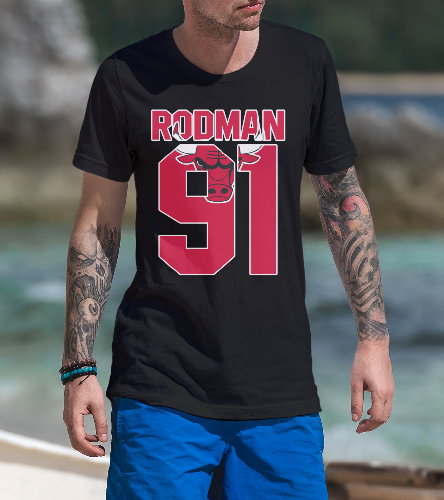 Rodman 91 Chicago Bulls T-Shirt