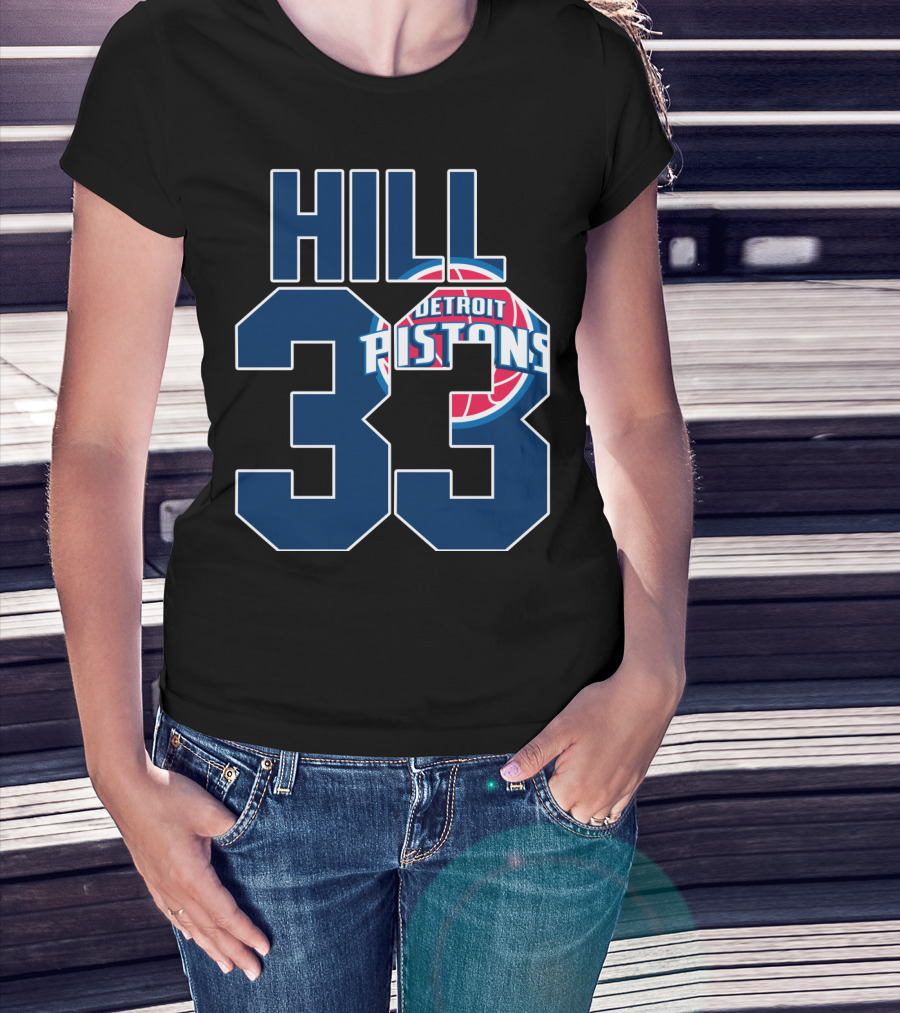 Detroit Pistons Grant Hill 33 Basketball T-Shirt