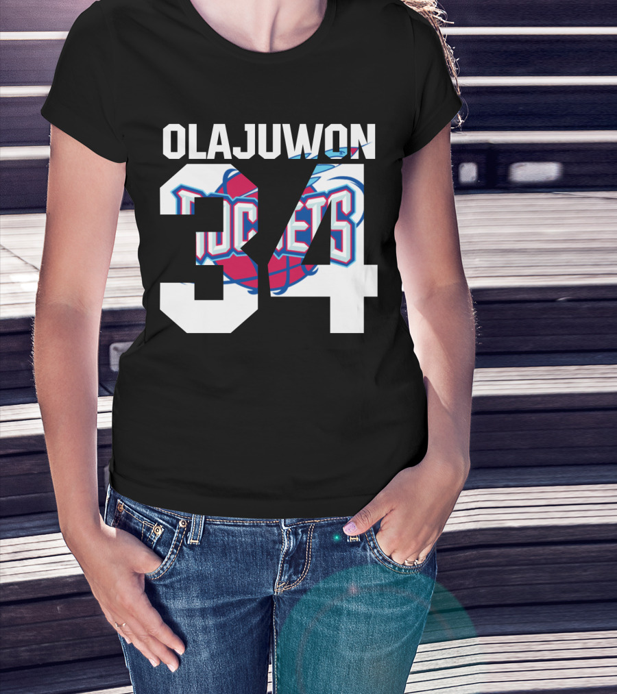 Olajuwon 34 Houston Rockets Basketball T-Shirt