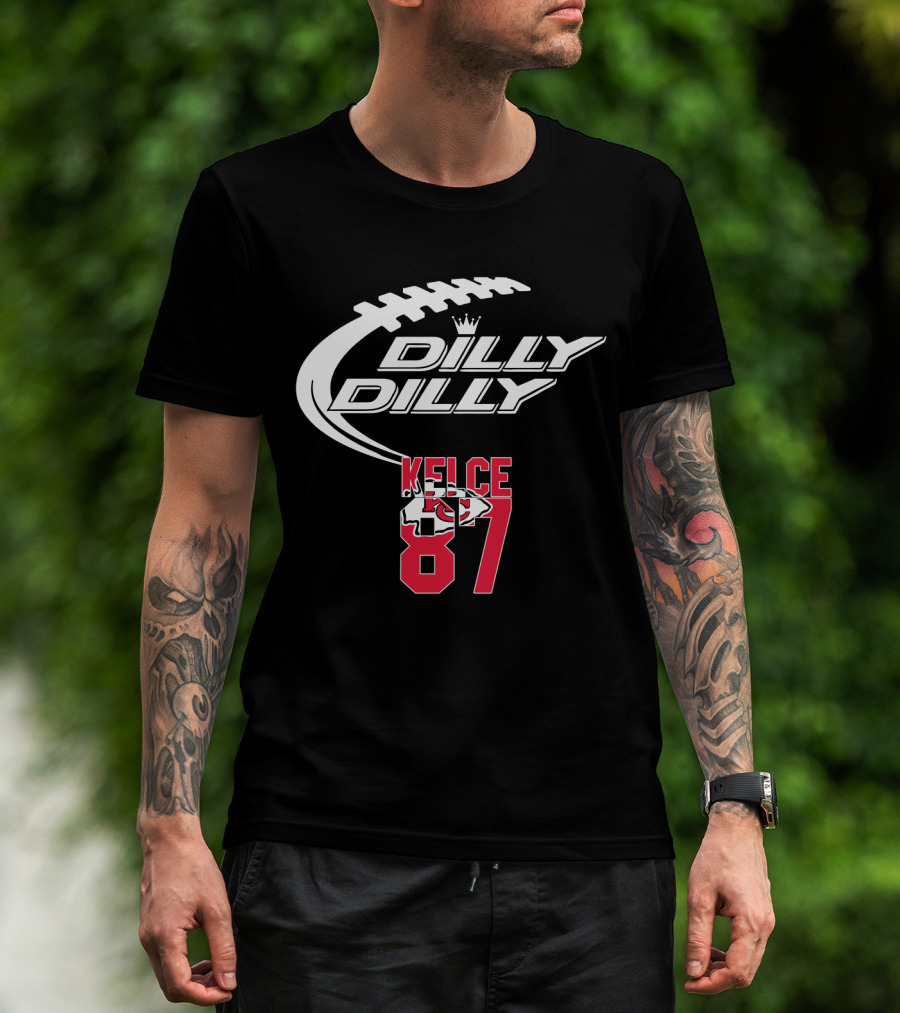 Kansas City Chiefs Kelce 87 Dilly Dilly Football T-Shirt