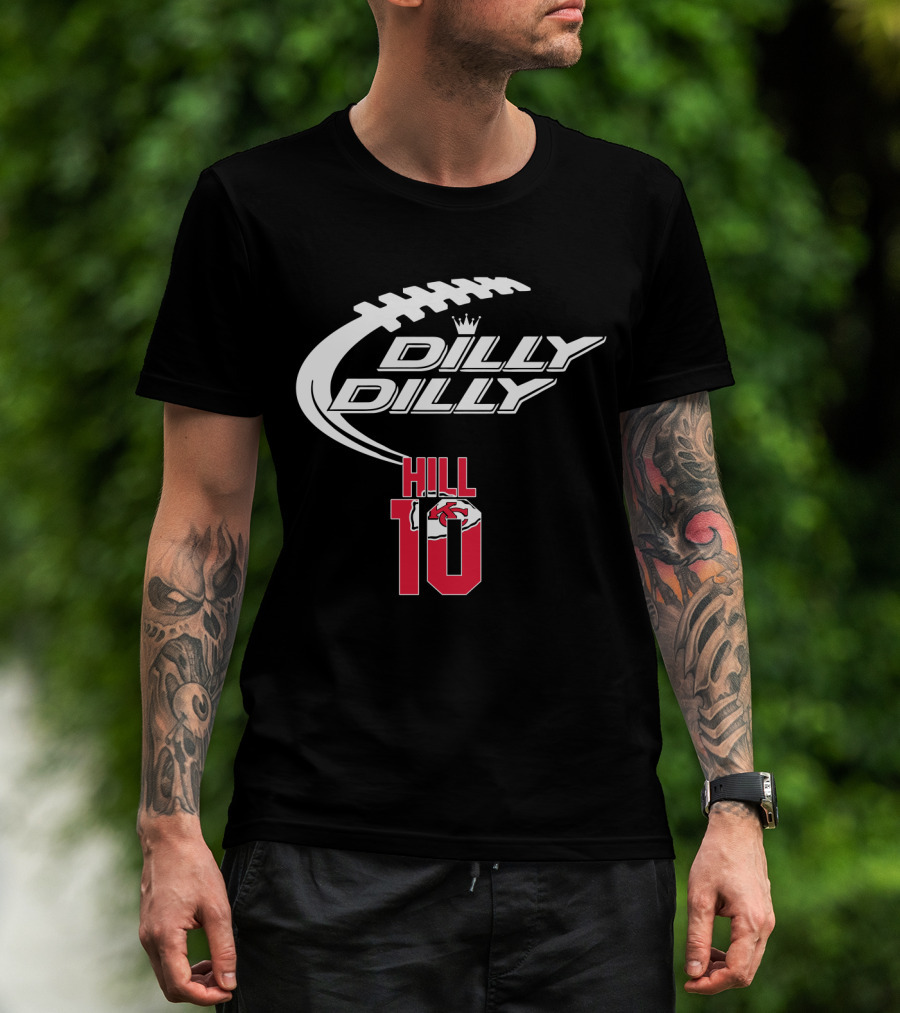 Kansas City Chiefs Tyreek Hill 10 Dilly Dilly Football T-Shirt