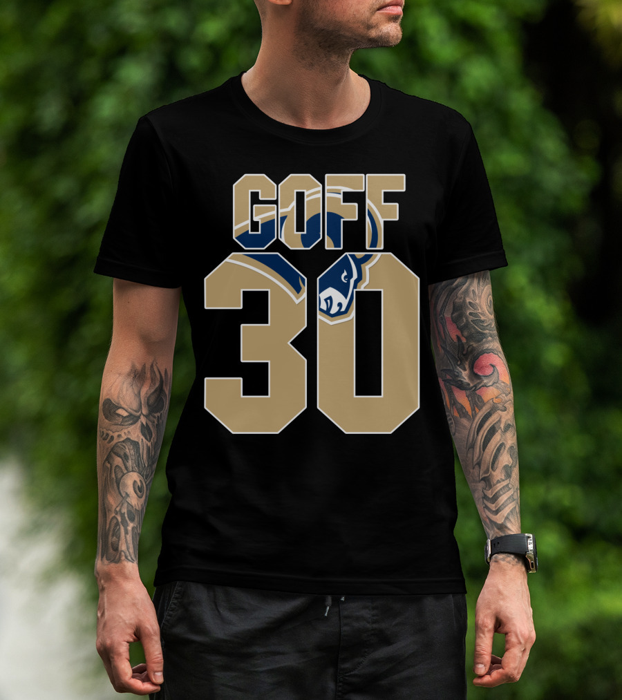 Goff 30 Los Angeles Rams Jersey With Team T-Shirt
