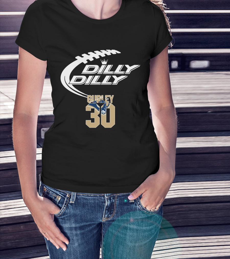 Los Angeles Rams Todd Gurley 30 Dilly Dilly Football T-Shirt